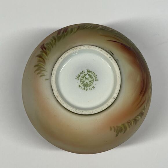 Old Noritake Handpainted Vase & Dish Sailing Ship Windmill Japan - Picture 11 of 16